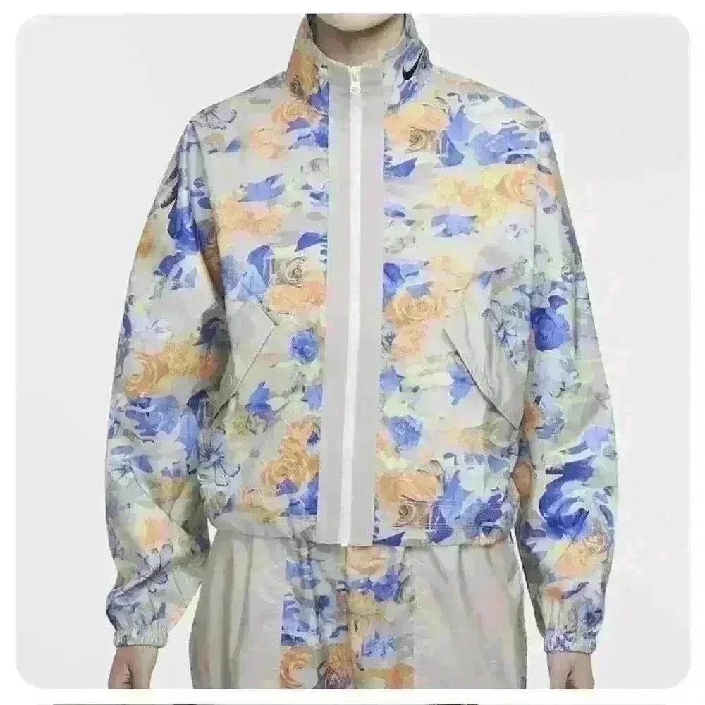 NIKE- Nike Sportswear Womens Woven Floral Track Jacket Windbreaker Sz M